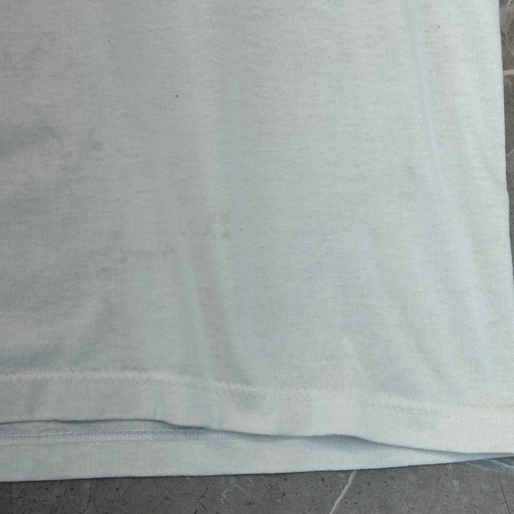 80s Vintage Navy Midshipmen Graphic Ringer Tee Mens Large Distressed Shirt